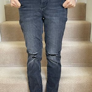 Habitual grayish black distressed skinny jeans 26